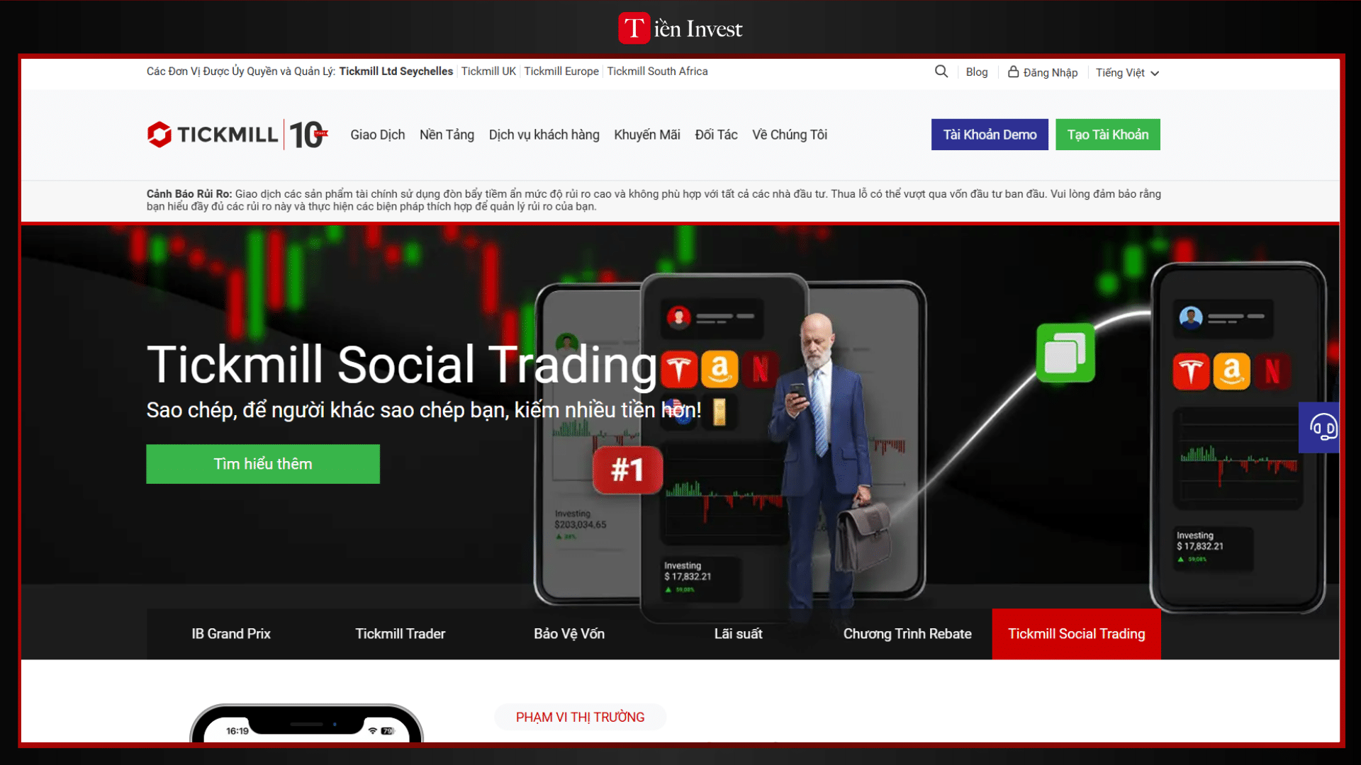 Trang web Tickmill