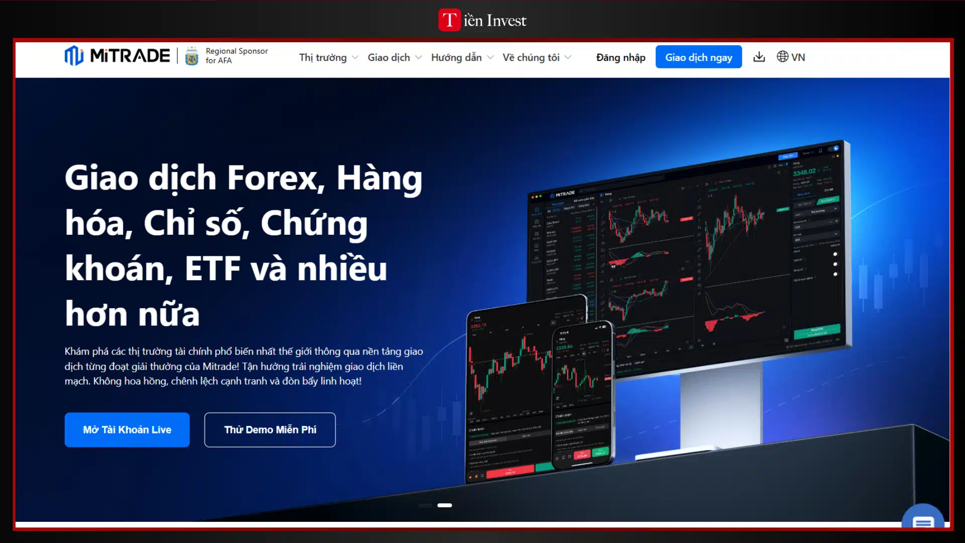 trang web sàn mitrade