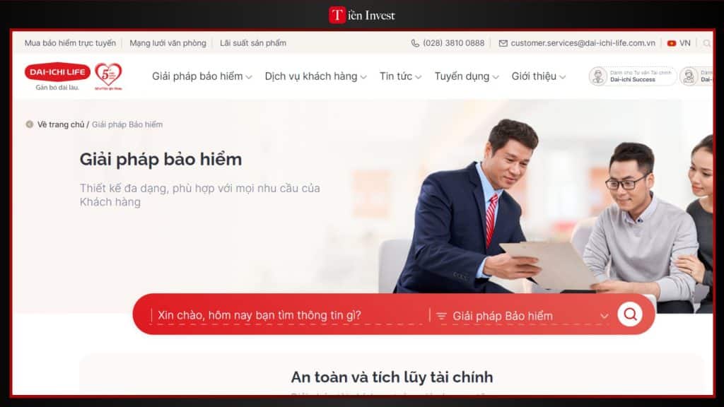 Trang web Bảo hiểm Dai-ichi Life Việt Nam