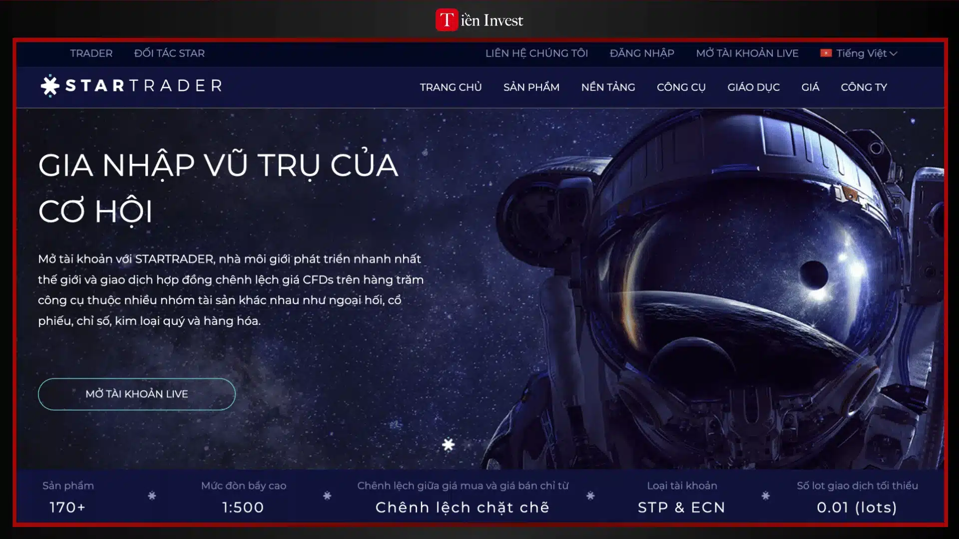 trang web Startrader