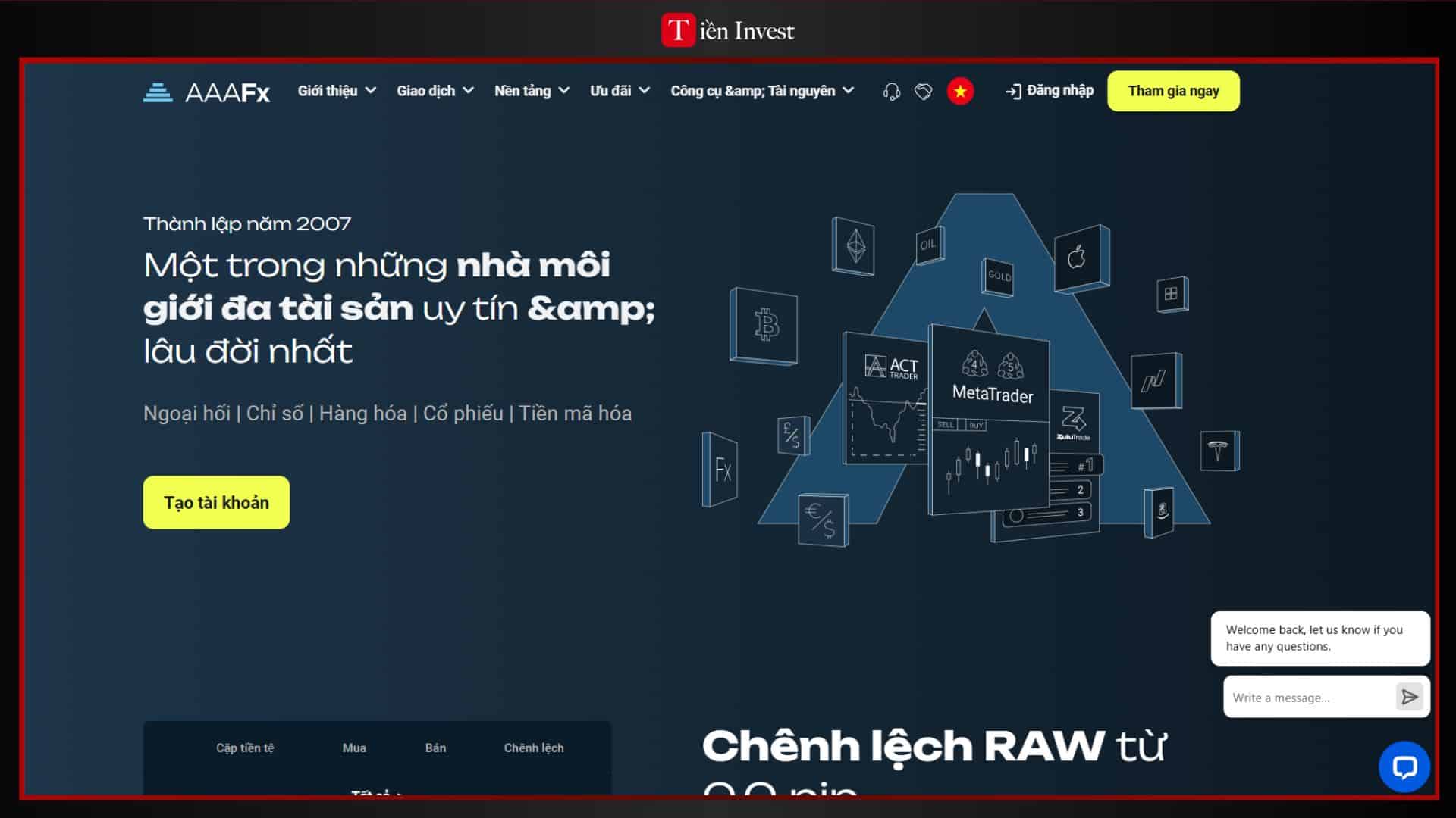 Trang web AAAFx
