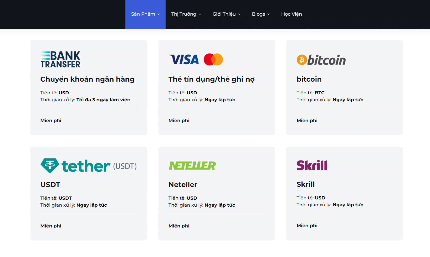 Nạp và Rút tiền sàn IQX Trade