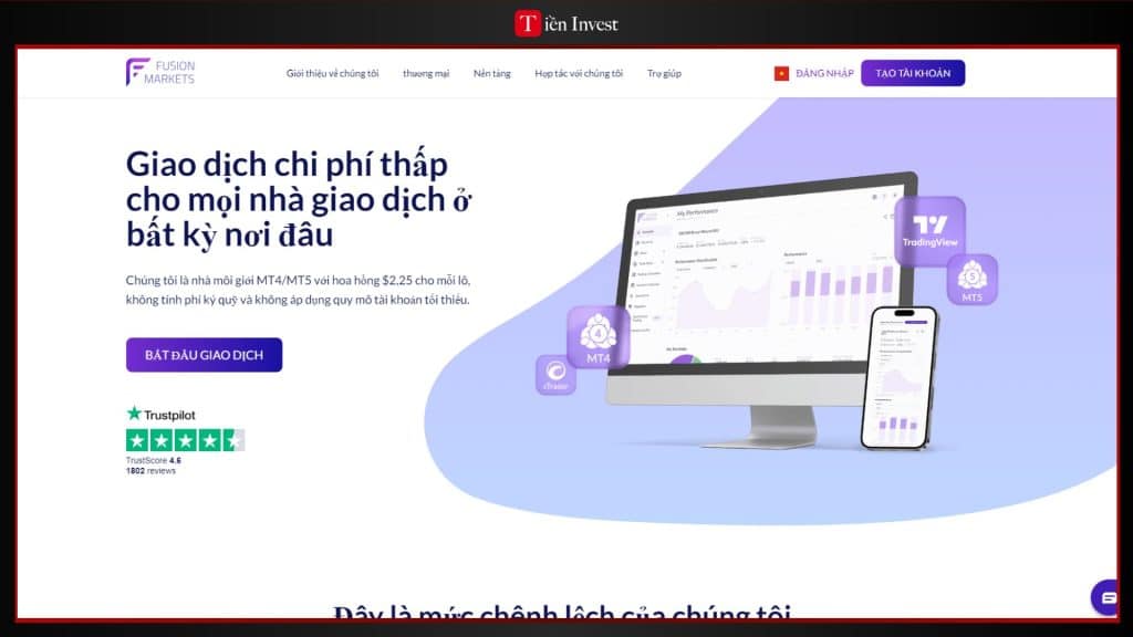 trang web Fusion Markets