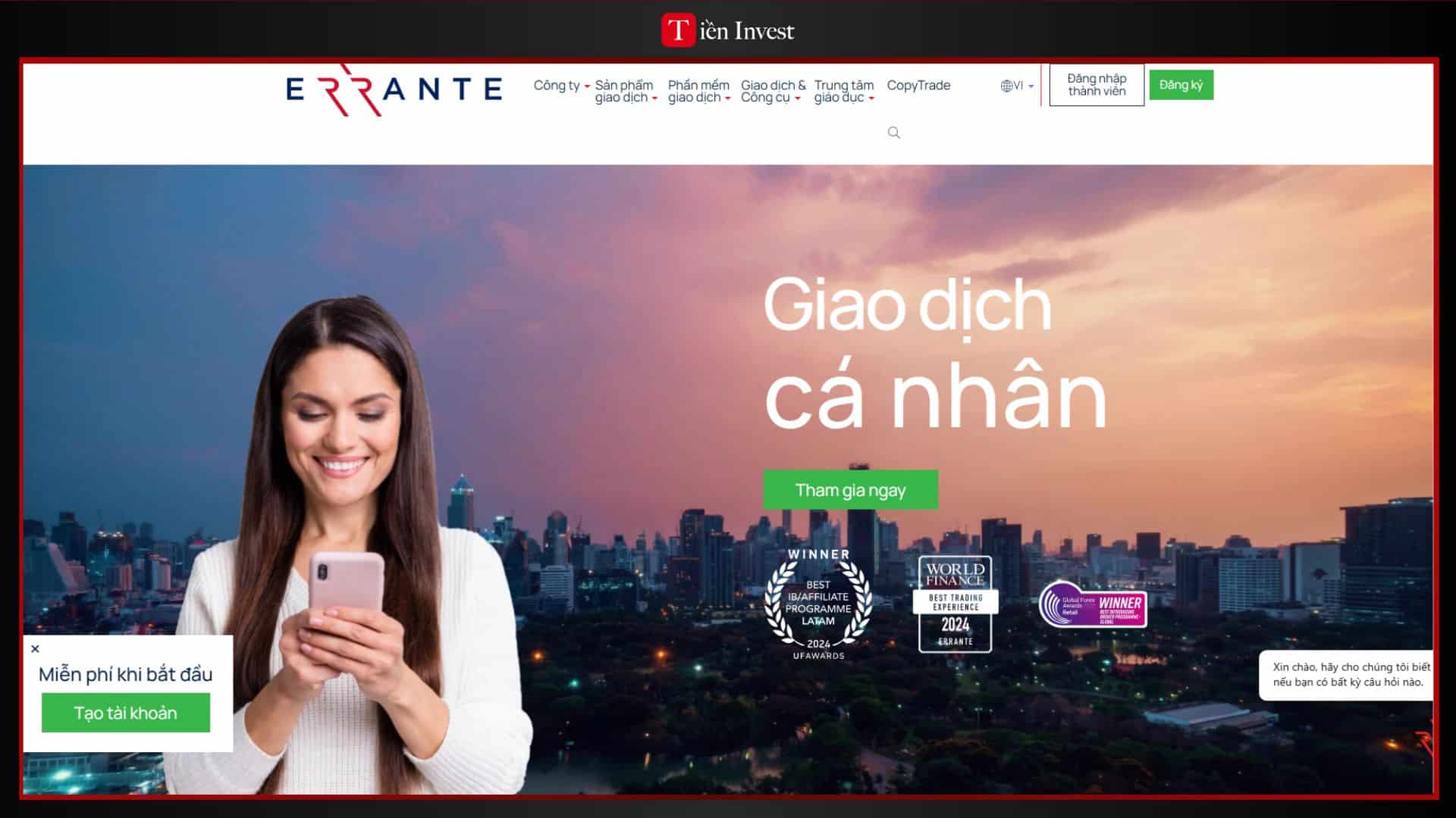 trang web Errante